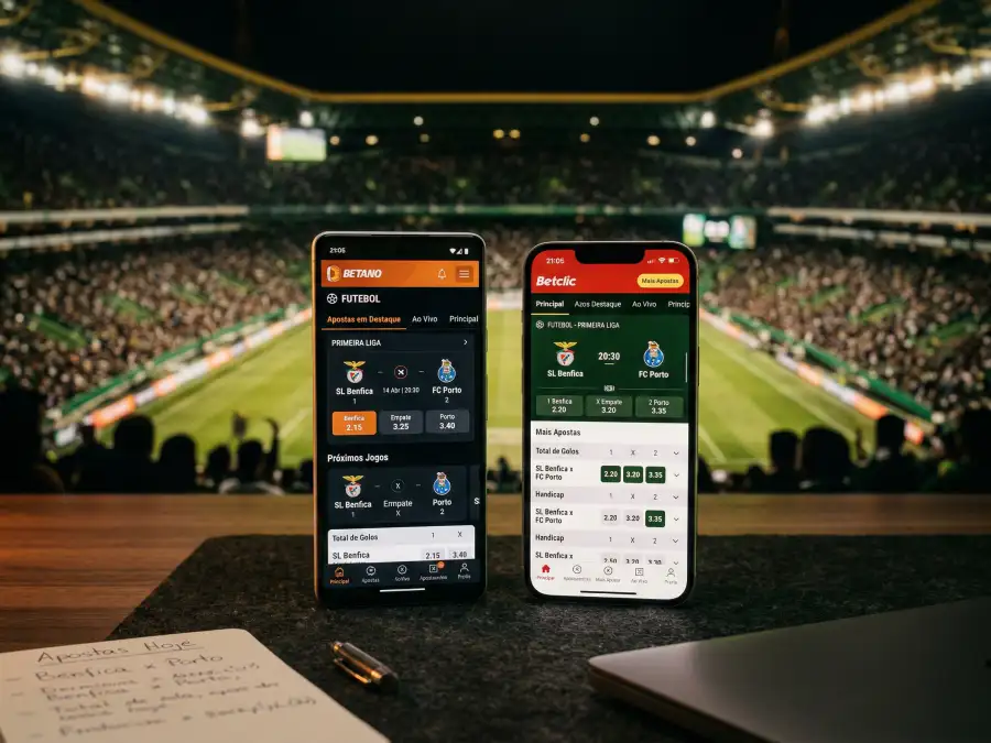 Comparação entre Betano e Betclic no mercado de apostas desportivas em Portugal